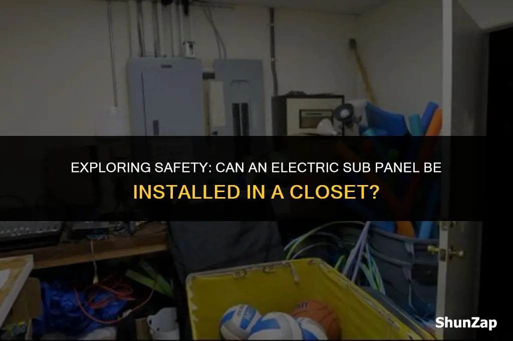 can a electric sub panel be in a closet