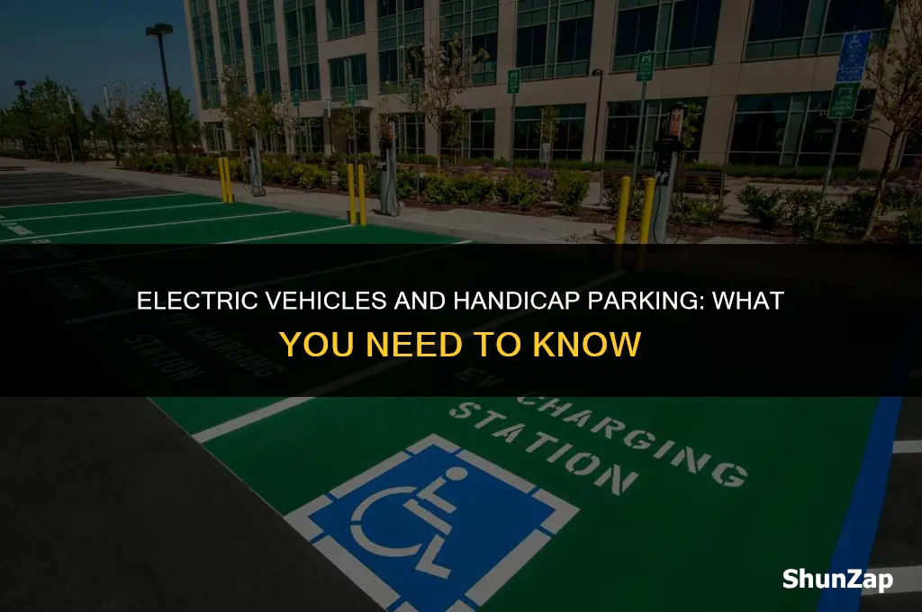 can a electric vehicle park in handicap spot