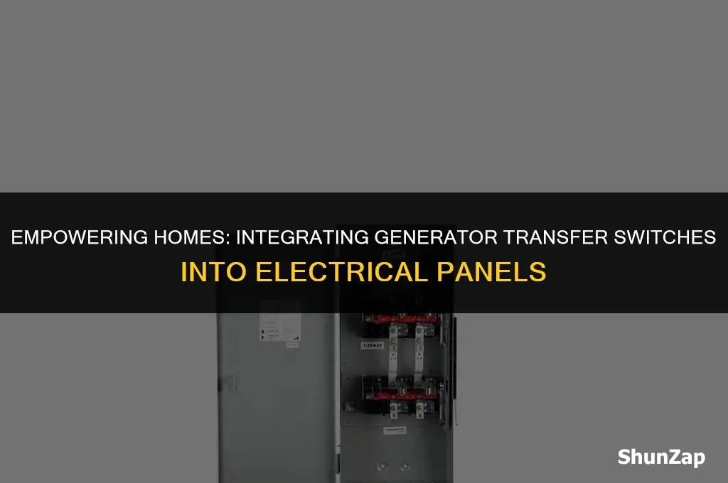 can a electrical panel have a generator transfer switch