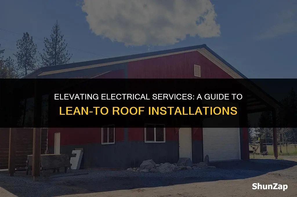 can a electrical service be above a lean to roof