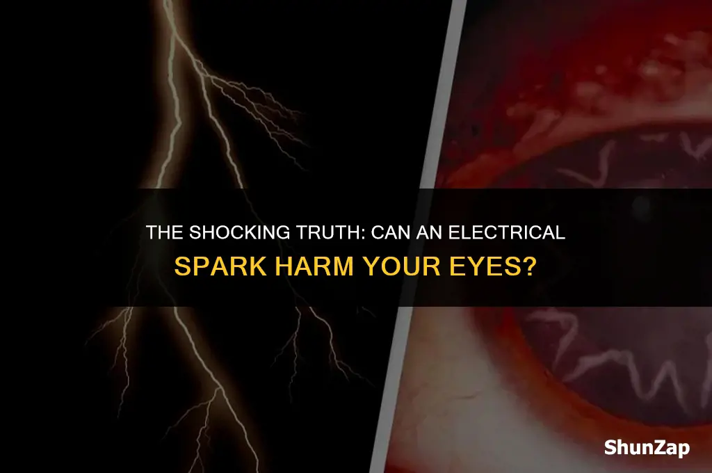 can a electrical spark huer my eyes