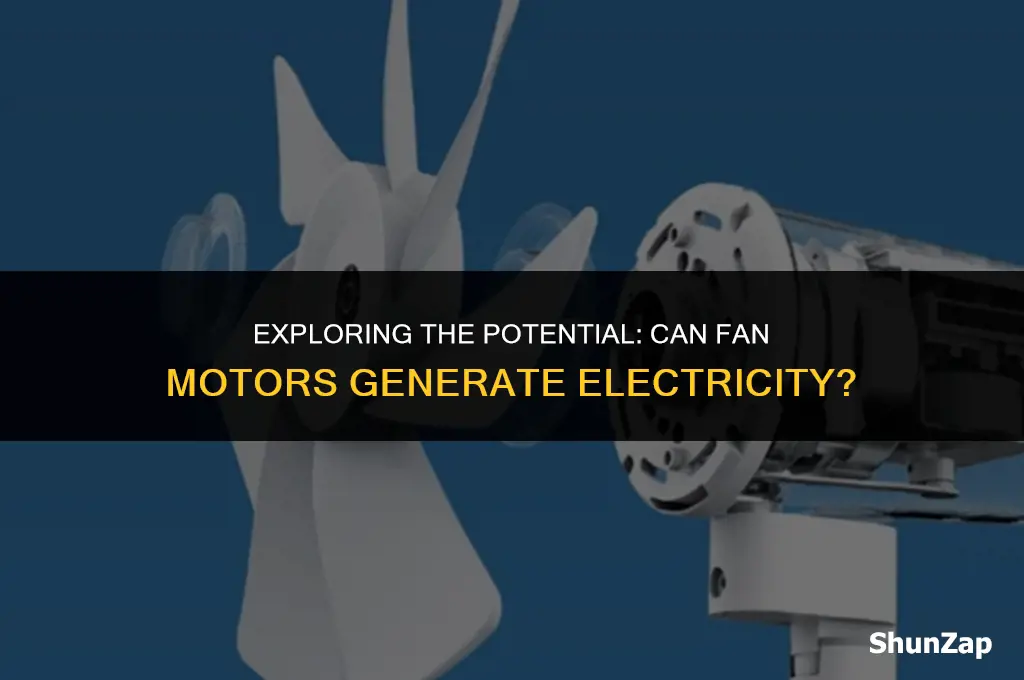 can a fan motor generate electricity