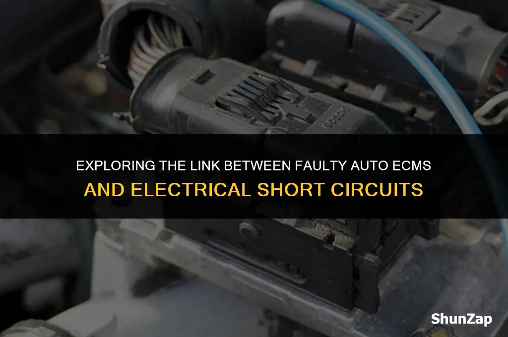 can a faulty auto ecm cause an electric short circuit