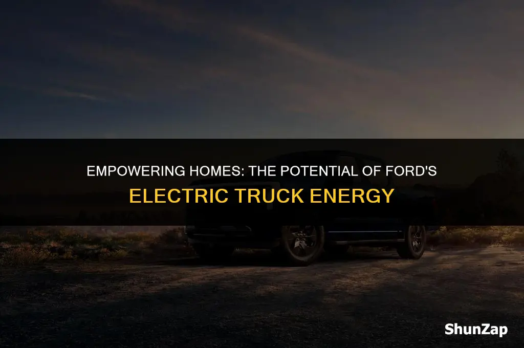 can a ford electric truck power a house