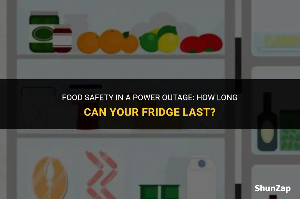 can a fridge keep foid safe 24 hours without electricity