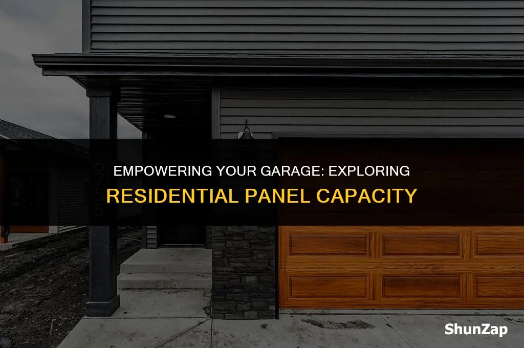 can a garage be powered by an electrical residential panel