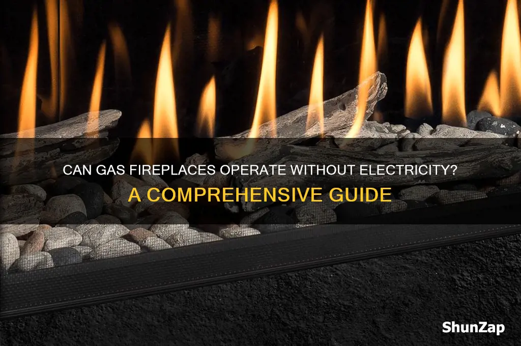 can a gas fireplace be used without electricity