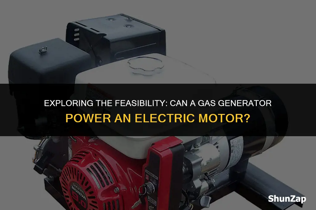 can a gas generator power an electric motor