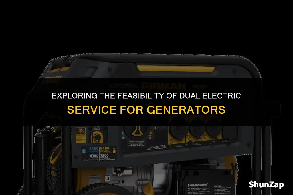 can a generator be put on 2 electric services