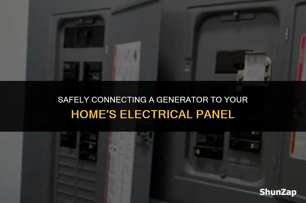 can a generator hook up to electrical panel