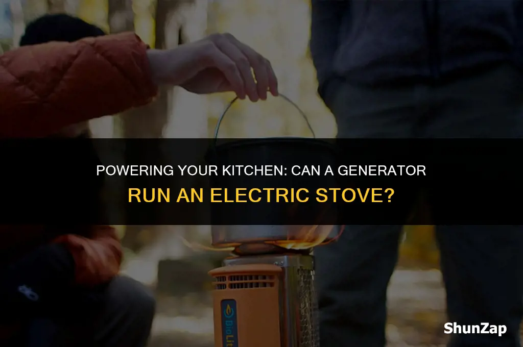 can a generator run a electric stove