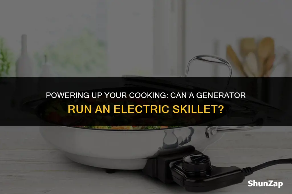 can a generator run an electric skillet