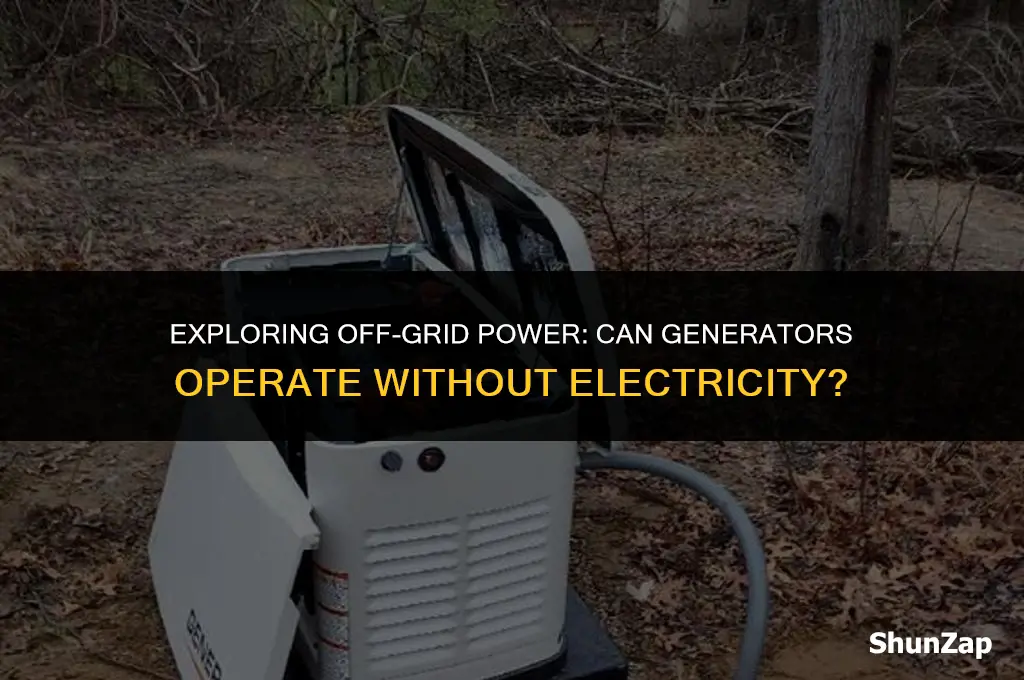 can a generator run without electricity