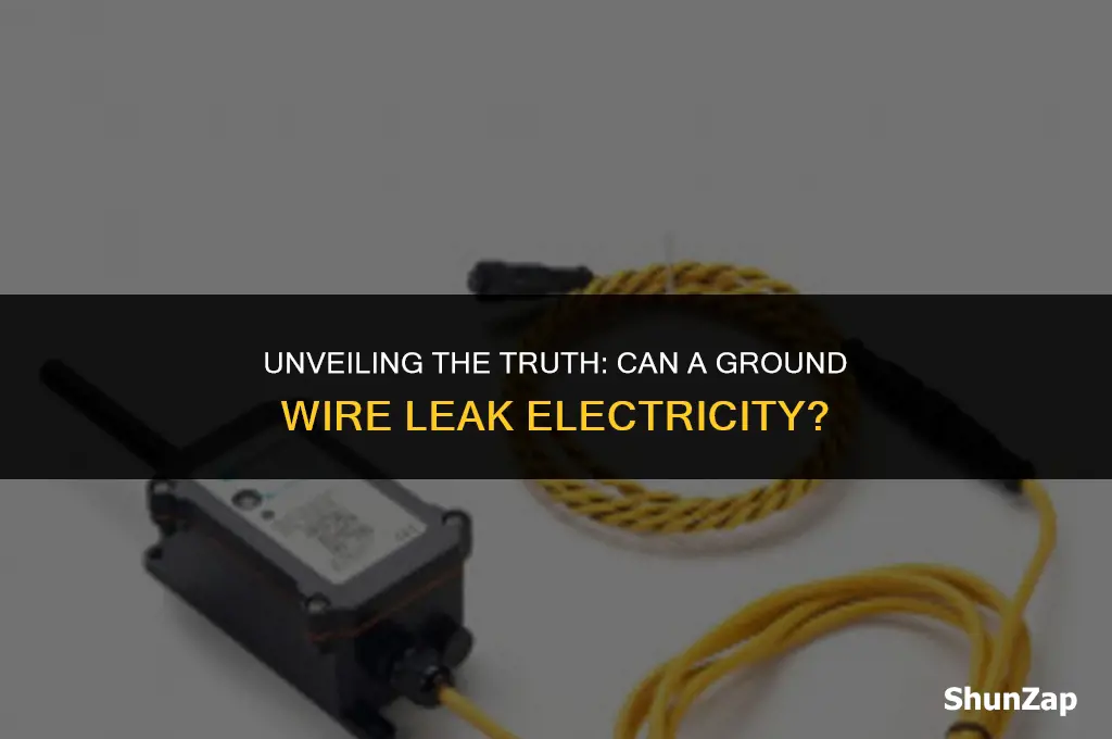 can a ground wire leak electricity