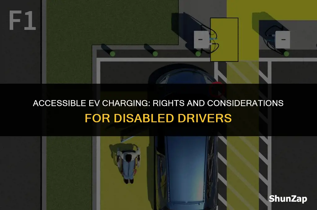 can a handicapped person park in an electric charging station