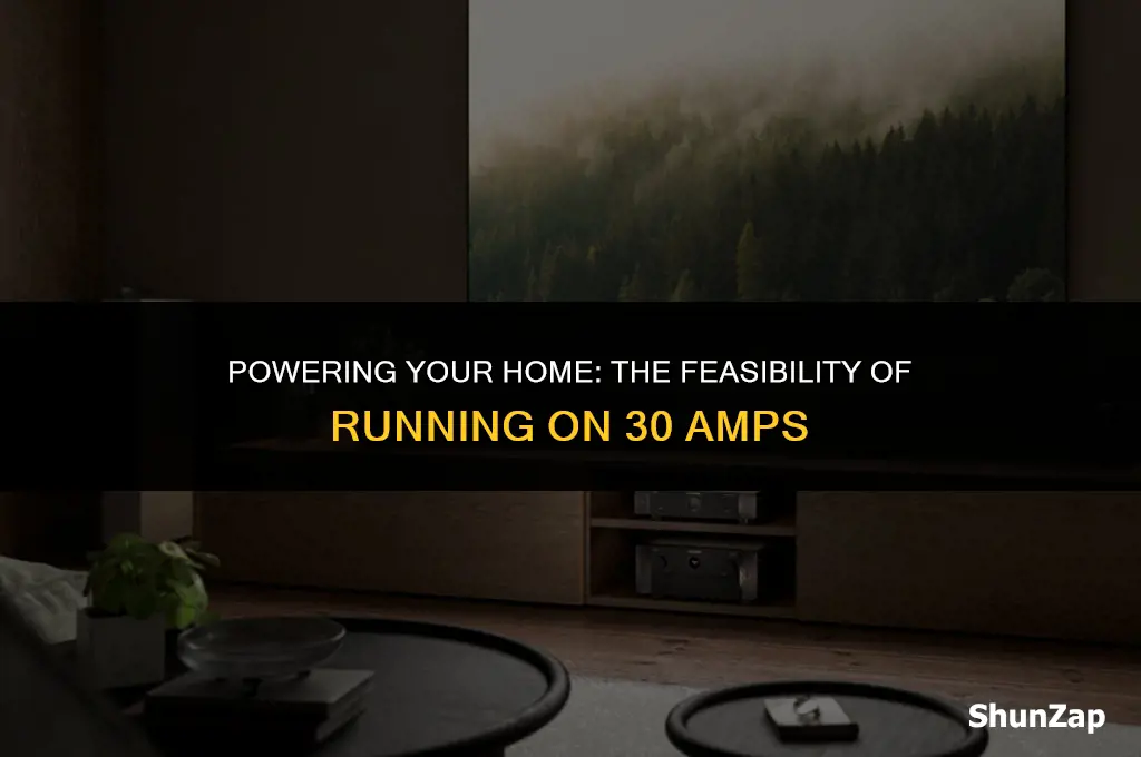 can a home run on 30 amps for electric
