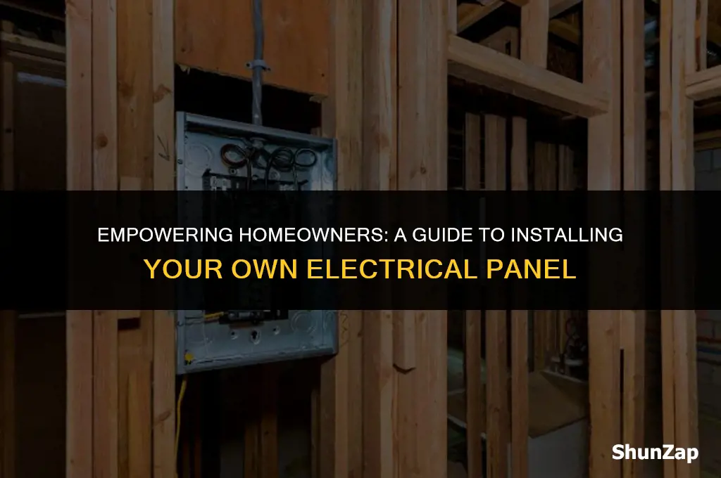 can a homeowner install a new electrical panel