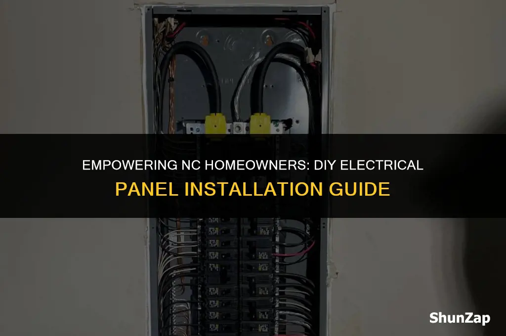 can a homeowner install electrical panel in north carolina