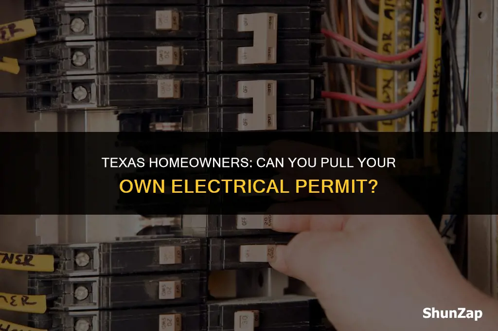 can a homeowner pull an electrical permit in texas