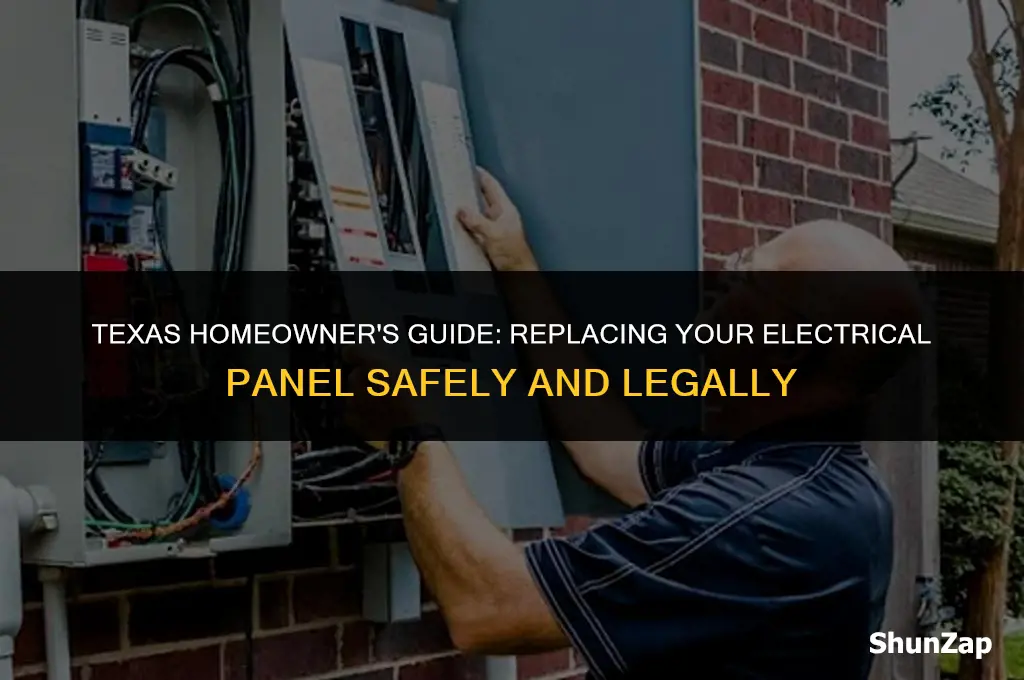 can a homeowner replace electrical panel in texas