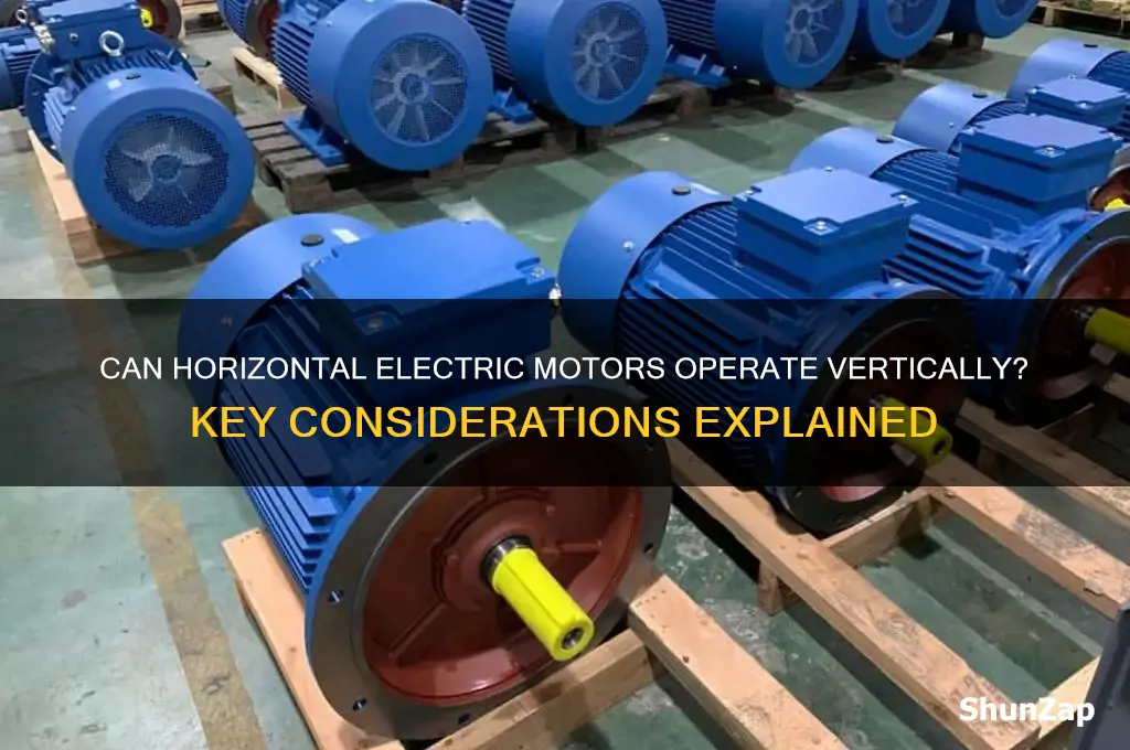 can a horizontal electric motor be used vertically
