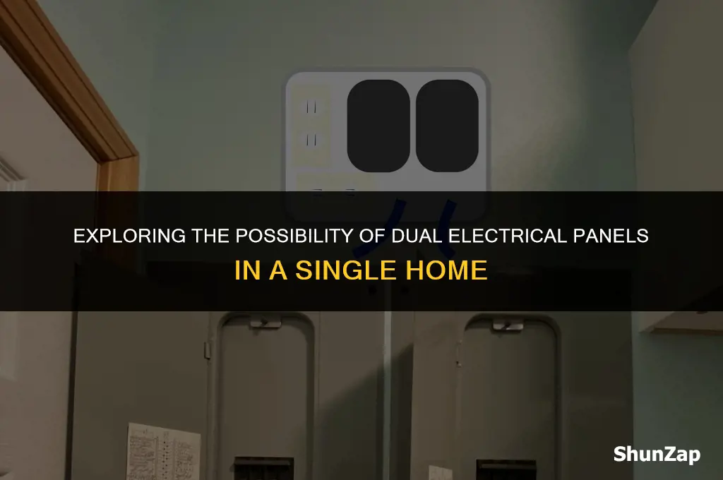 can a house have two electrical panels
