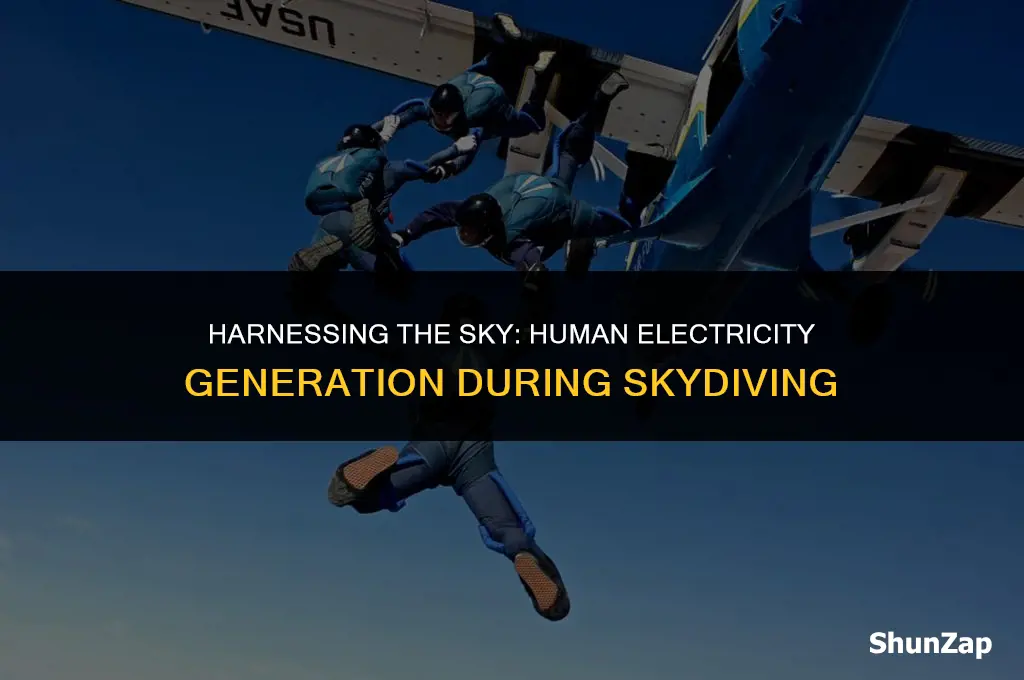 can a human produce electricity while skydiving