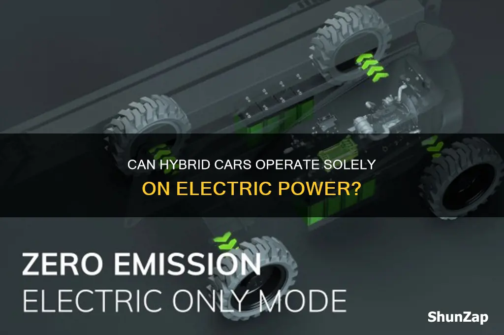 can a hybrid car run on electric only