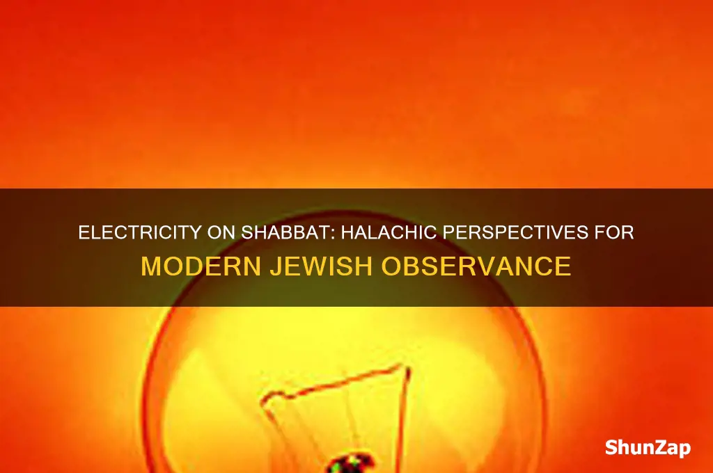can a jew use electricity on the sabbath