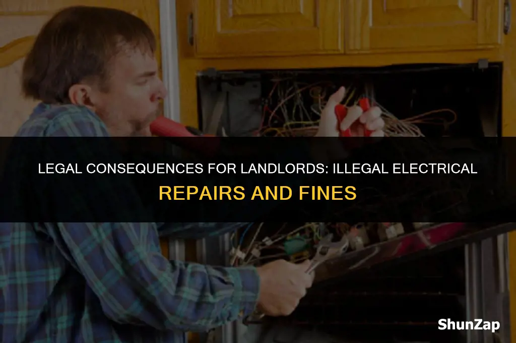 can a landlord be fined for illegal electrical repair