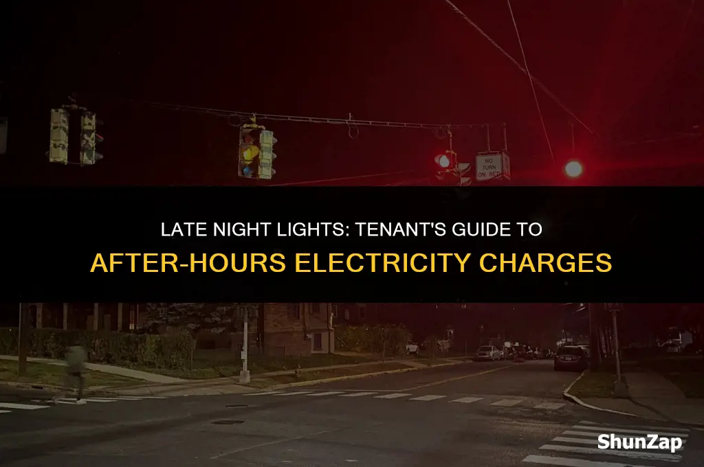 can a landlord charge a tenant for after hours electricity