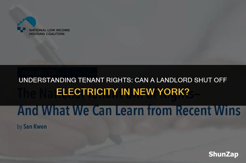 can a landlord shut off electric in new york