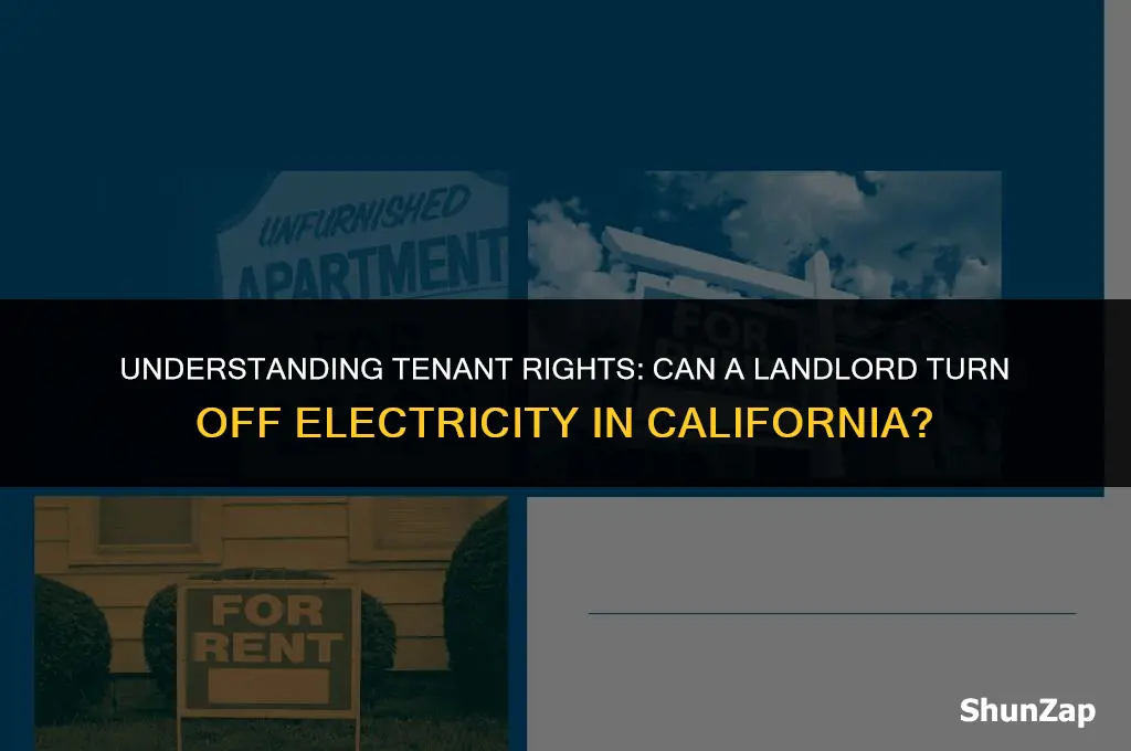 can a landlord turn off electricity in california
