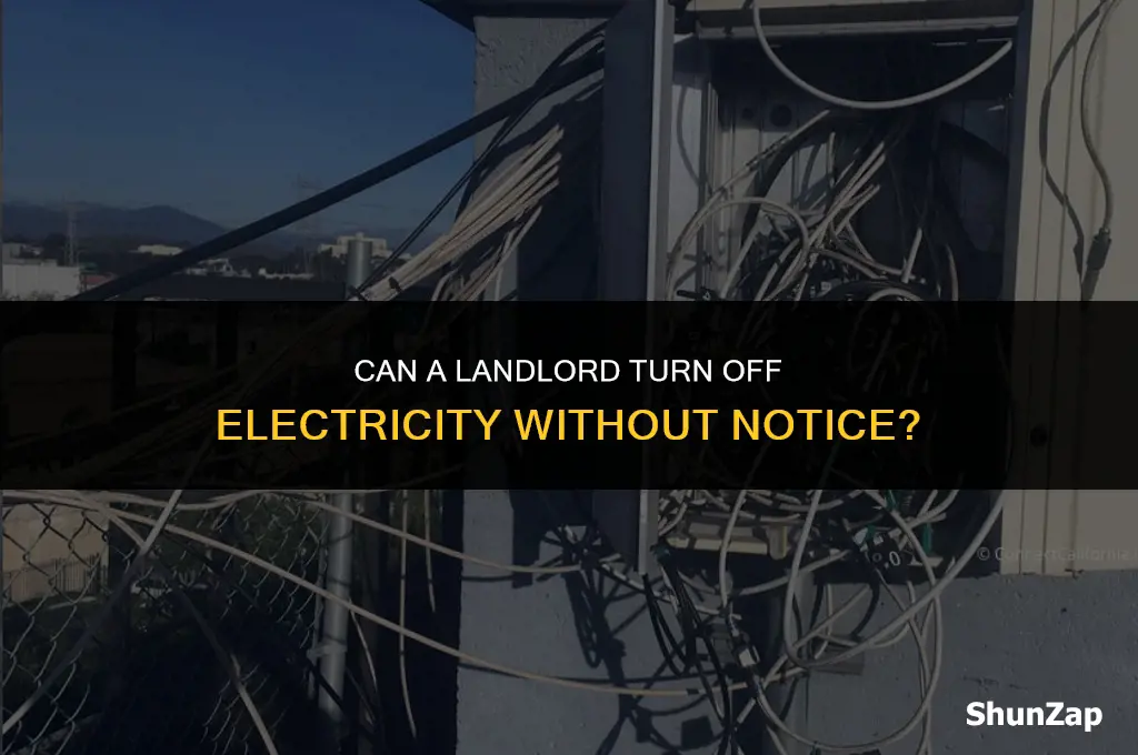 can a landlord turn off electricity without notice
