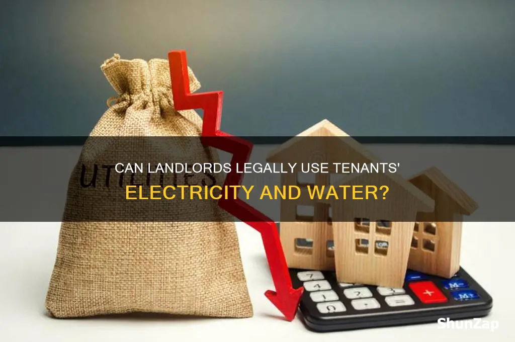 can a landlors freely use tenants electricity and water
