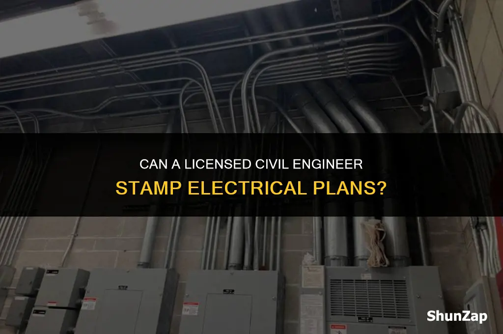 can a licensed civil engineer stam electrical plans