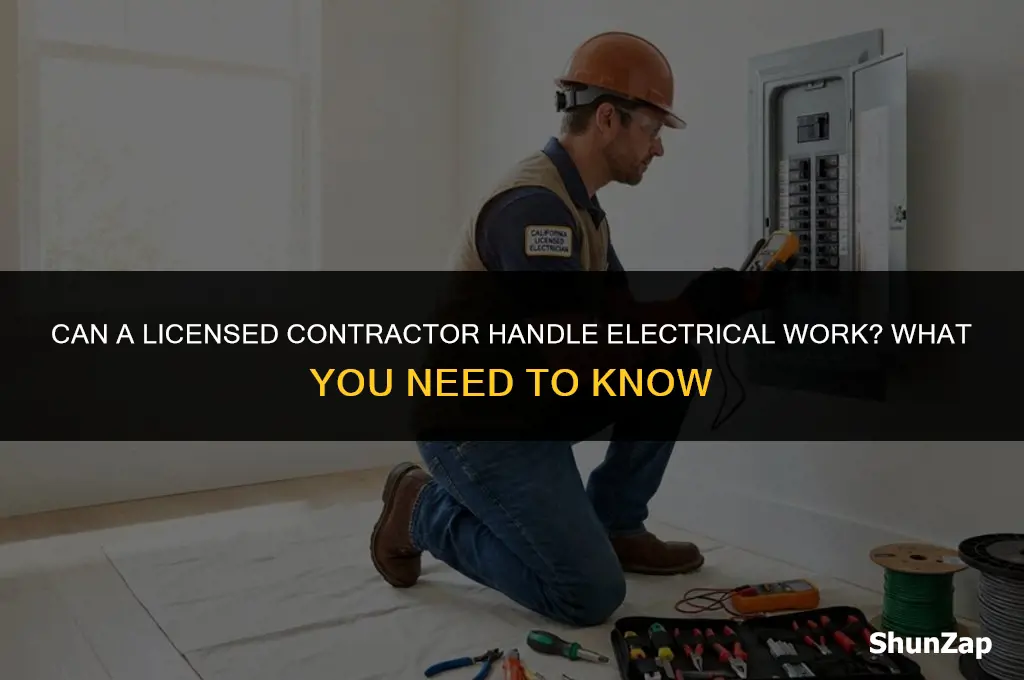 can a licensed contractor do electricity