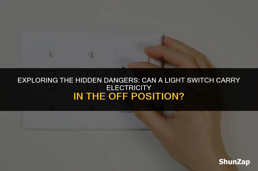 can a light switch carry electricity in off position