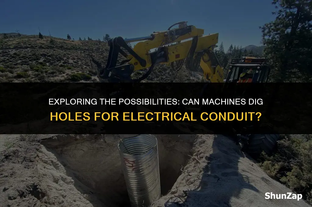 can a machine dig hole for electrical conduit