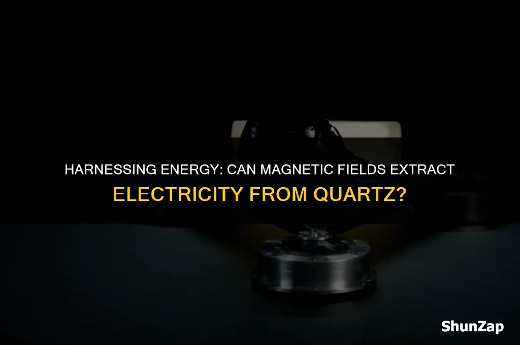 can a magnetic field generate electricity from quartz