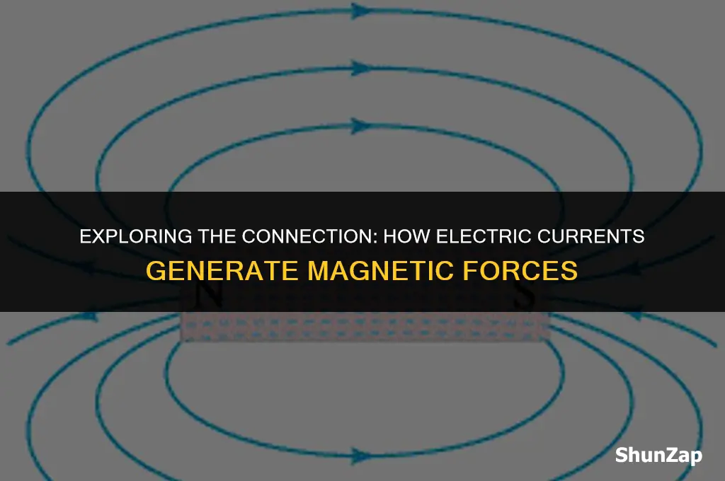 can a magnetic force be produced by an electric current