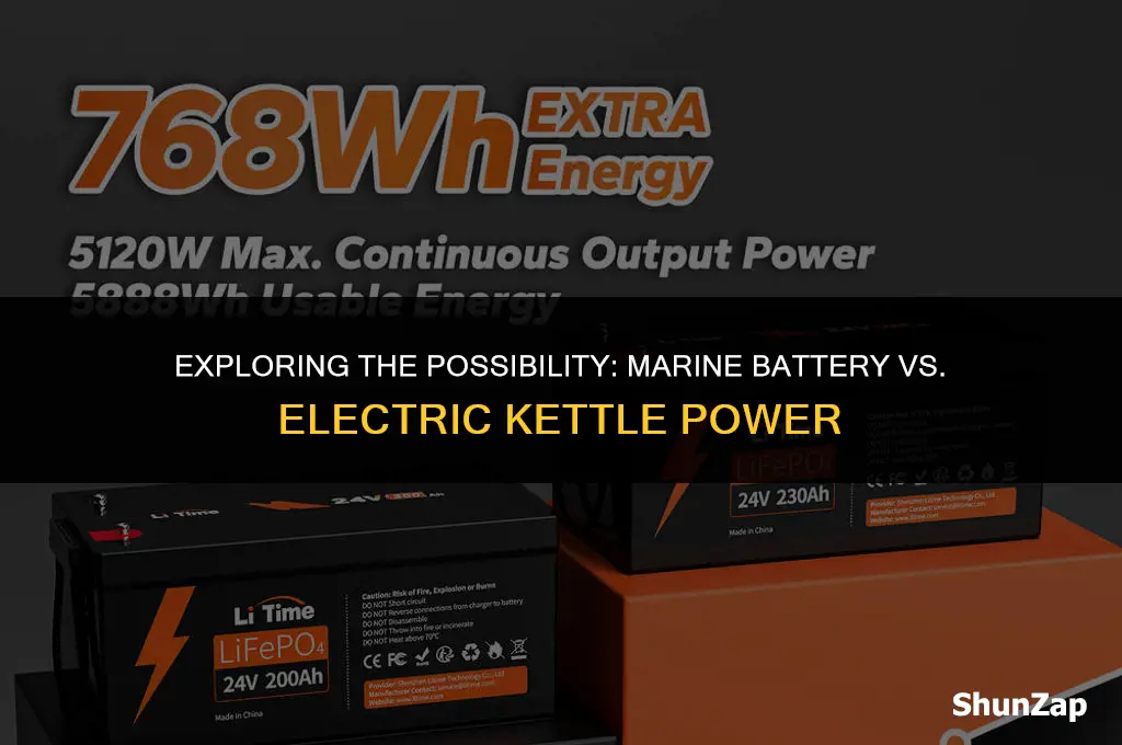 can a marine battery power an electric kettle