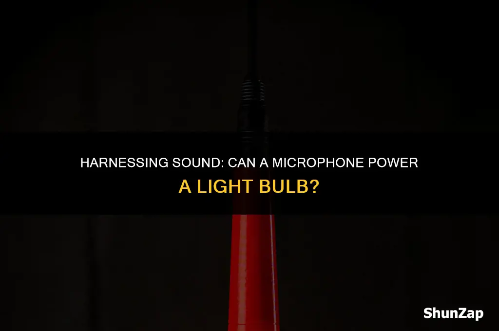 can a mic generate electricity to power a light bulb