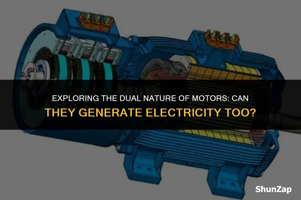 can a motor produce electricity