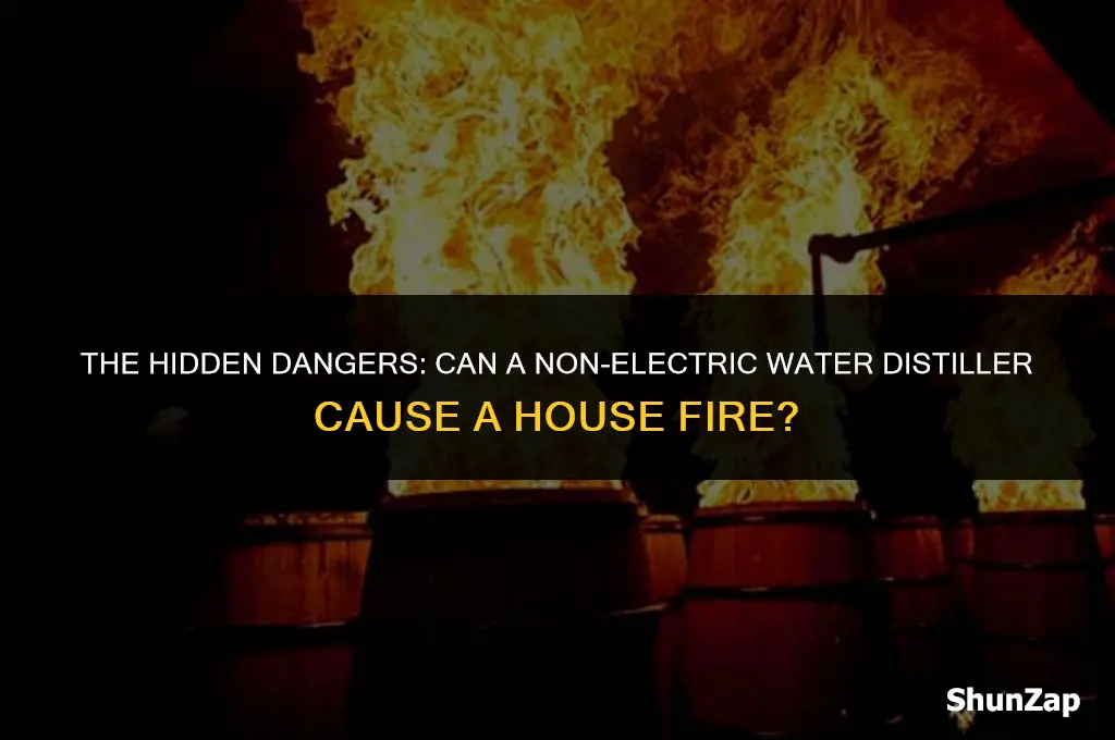 can a non electric water distiller burn down a house