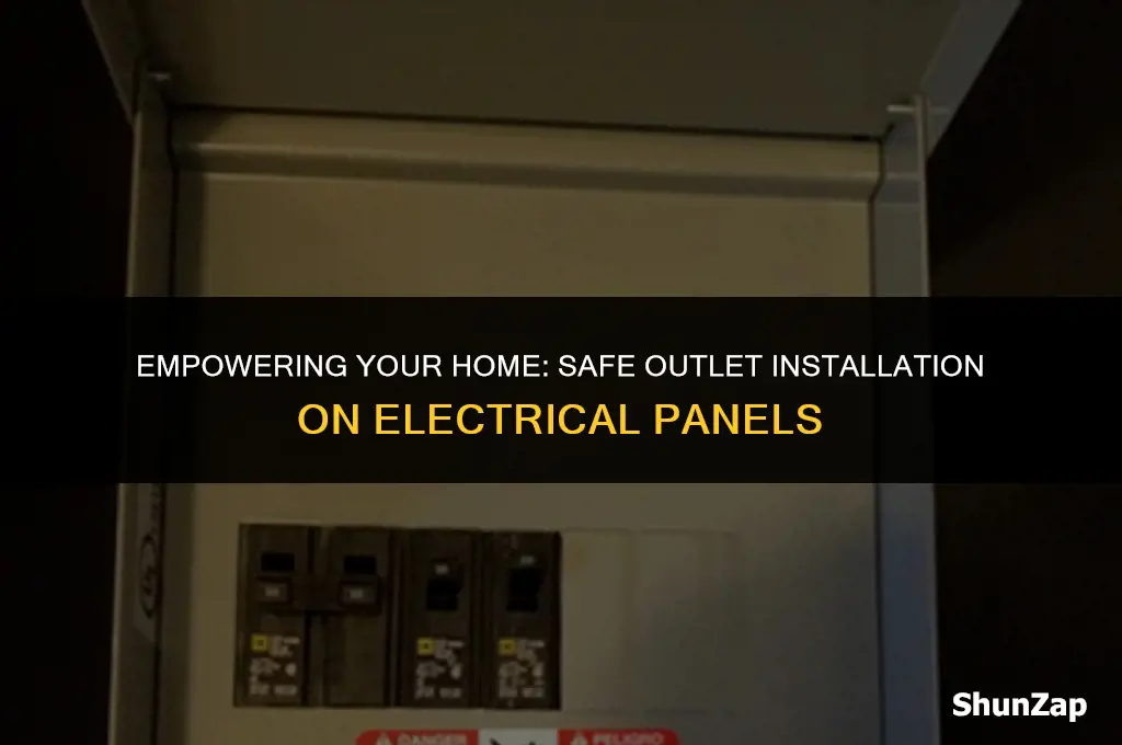 can a outlet be installed on an electrical panel