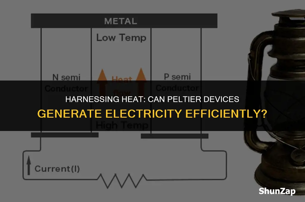 can a peltier generate electricity