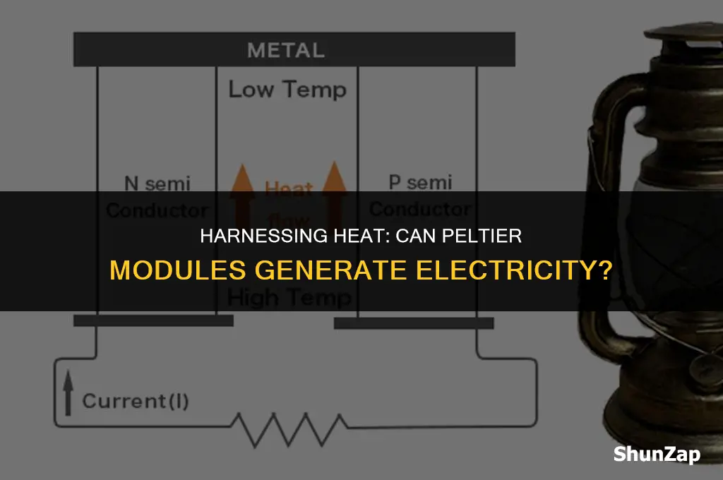 can a peltier module produce electric current