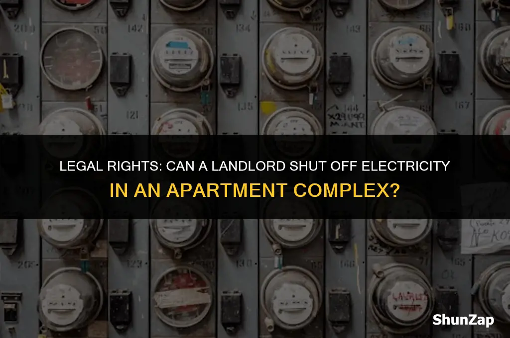 can a person legally shut off electricity for apartment complex