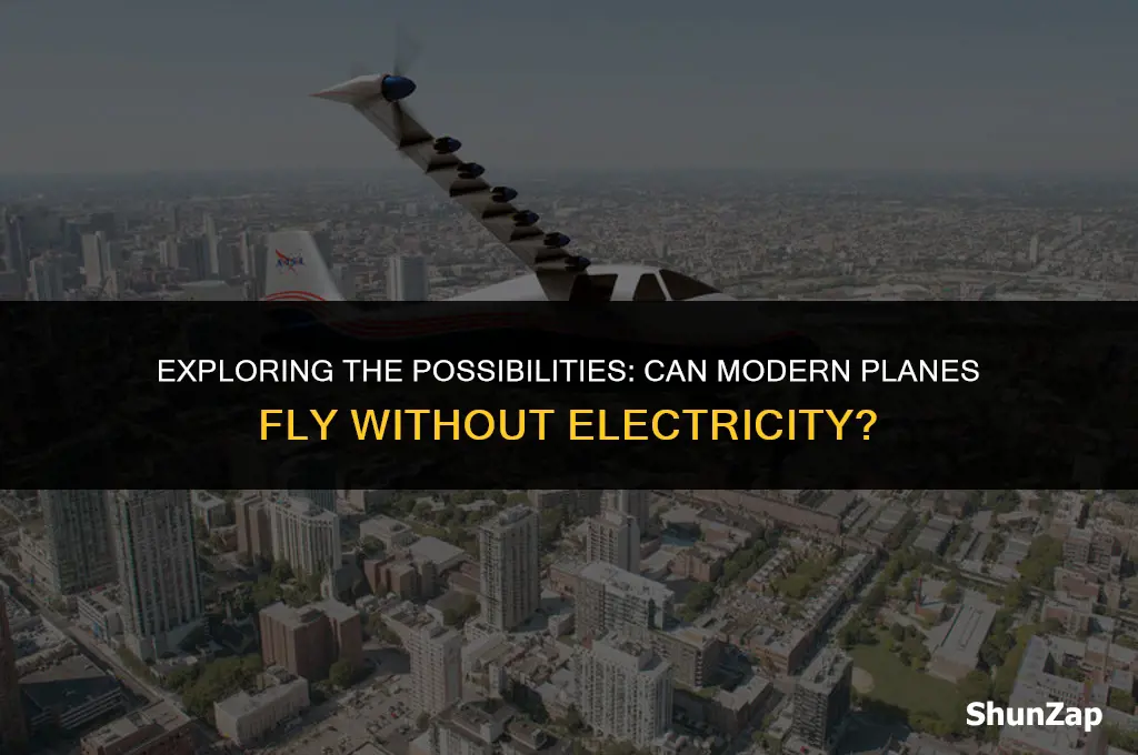 can a plane fly without electricity